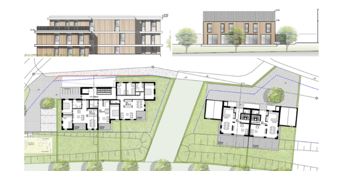 Baupläne vom Doppelhaus und Mehrfamilienhaus
